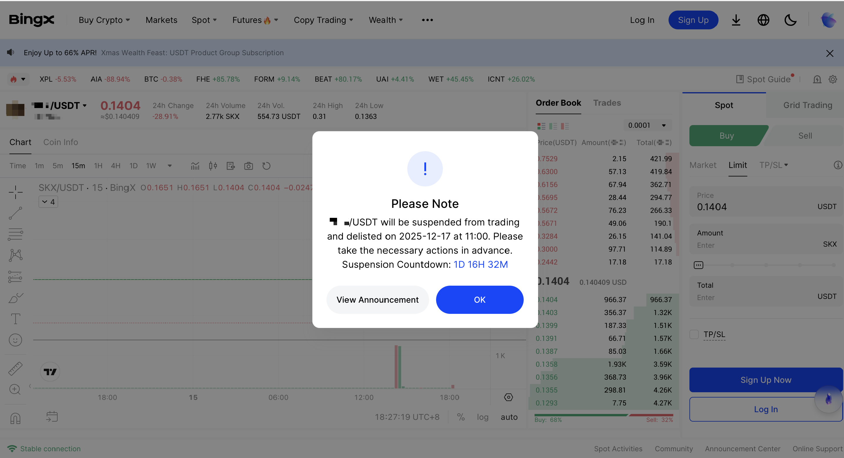 BingX Spot Asset Delisting Notice and Token Withdrawal Guide