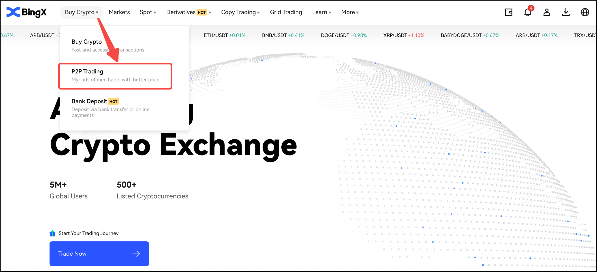 BingX Tutorial | How to Buy Crypto With Fiat Money (Web)